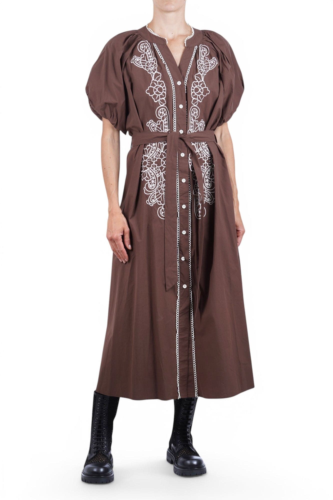 LA FEMME BLANCHE La Femme Blanche - Abito - 471717 - Moka/Bianco - 2