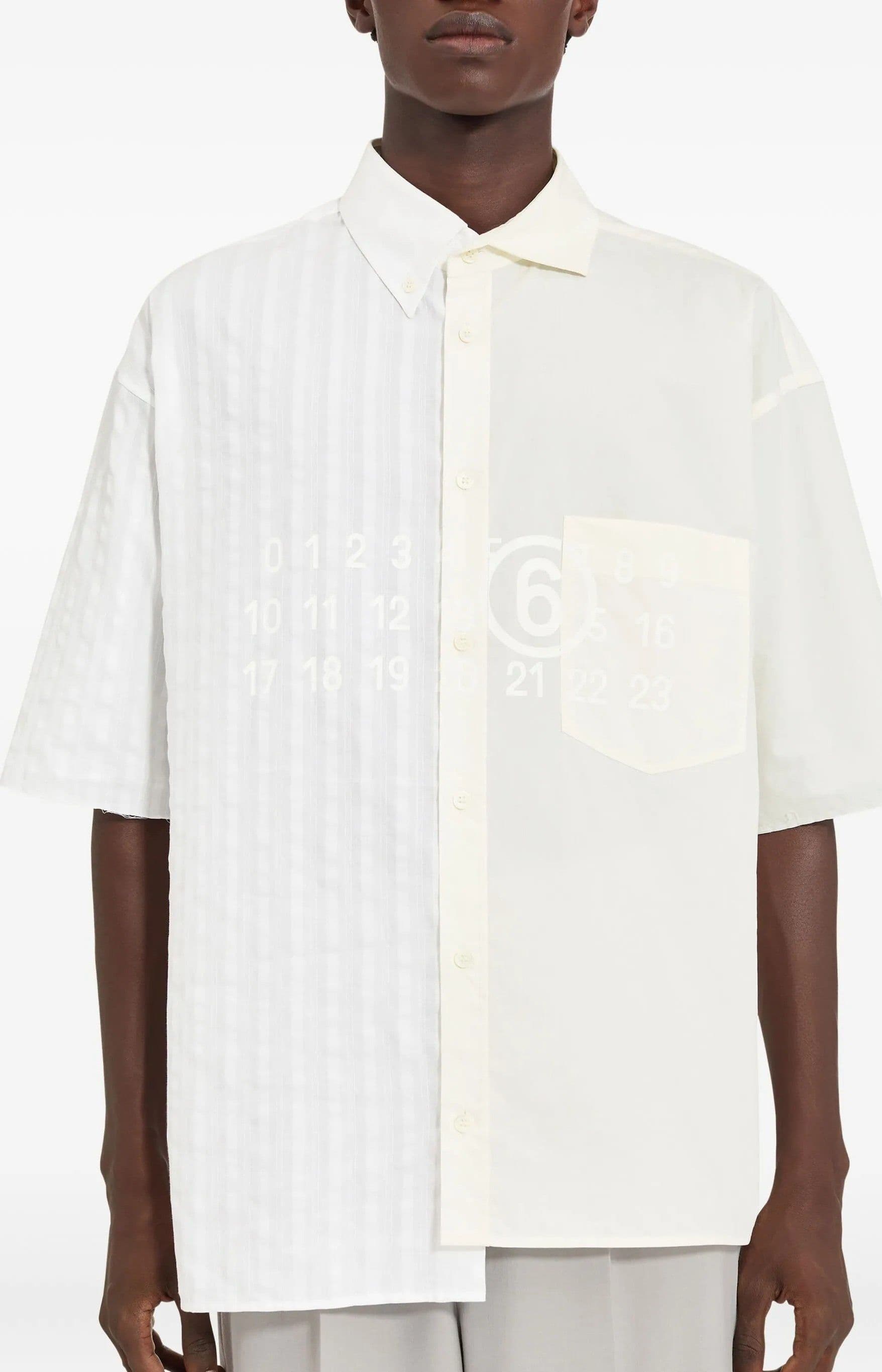 MM6 Maison Margiela Mm6 Maison Margiela - Camicia Bianca da Uomo - 4