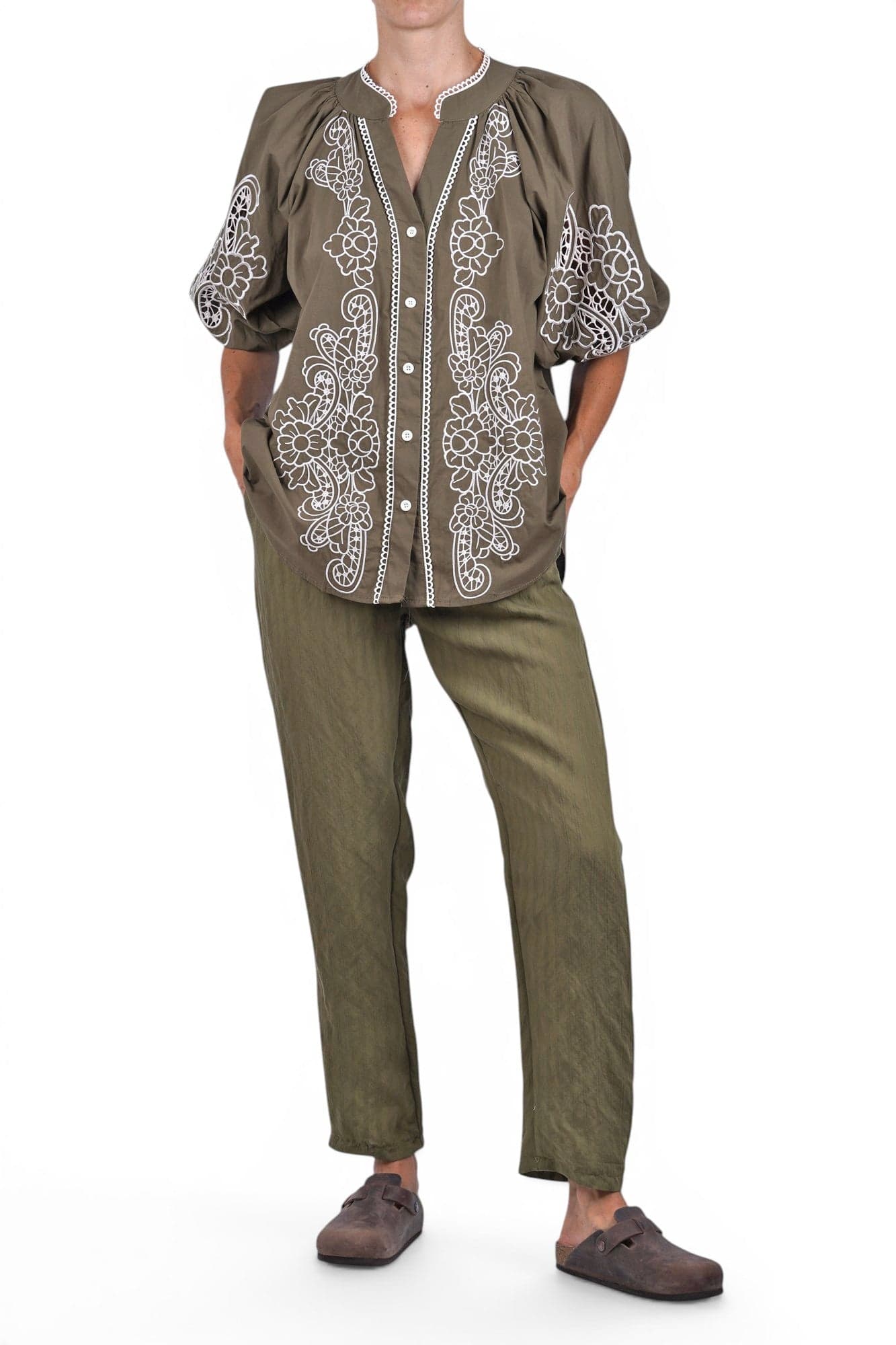 LA FEMME BLANCHE La Femme Blanche - Camicia - 471707 - Verde/Bianco - 2