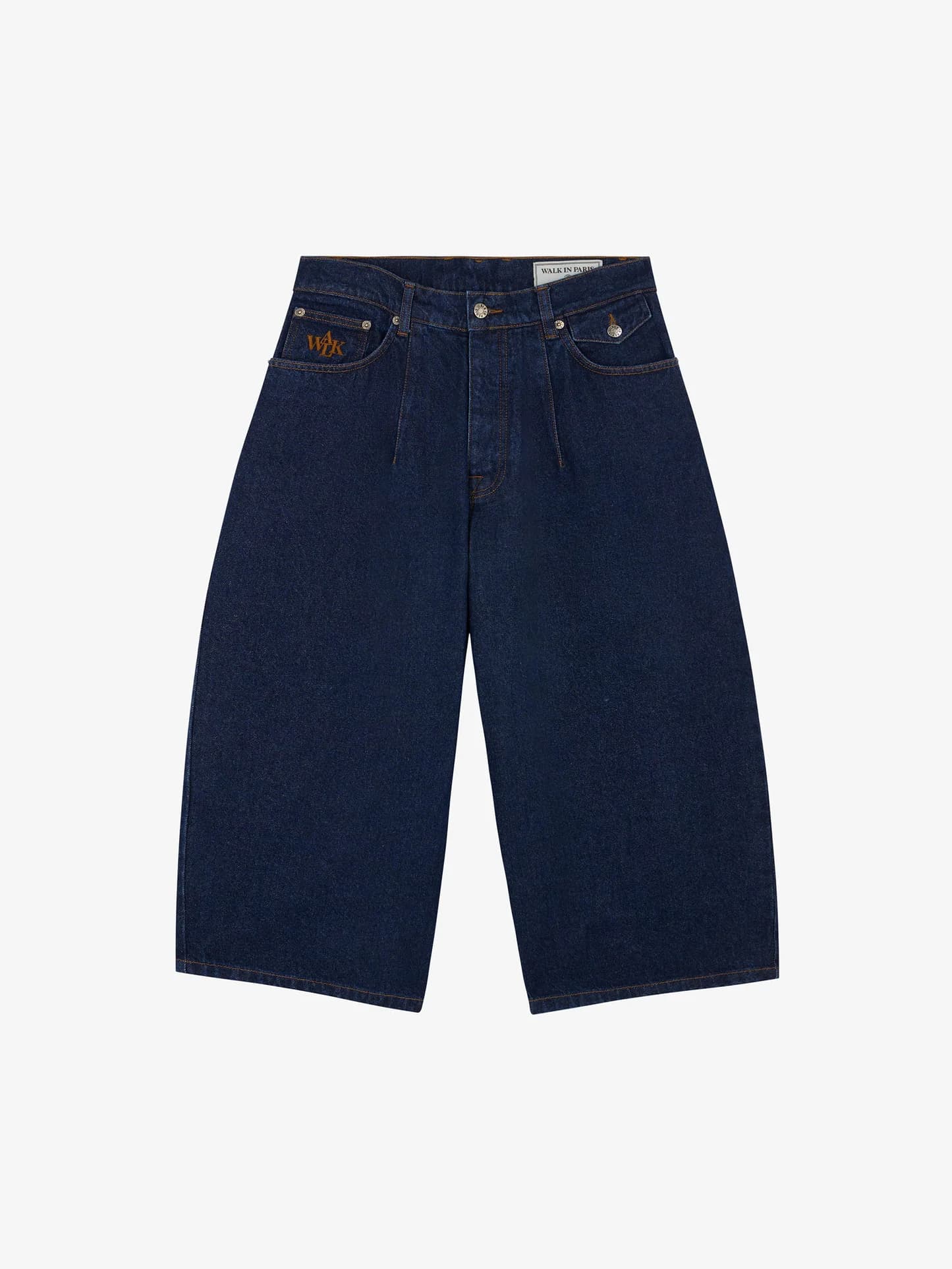 WALK IN PARIS Dark Blue Denim Balloon Shorts - 4