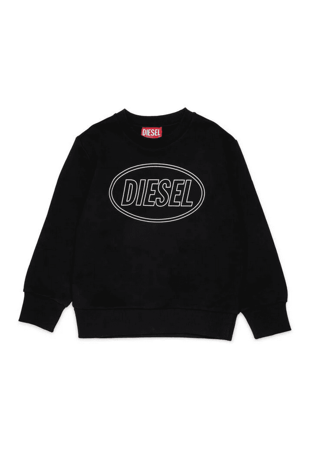 DIESEL felpa con logo stampato bambino nero - 4