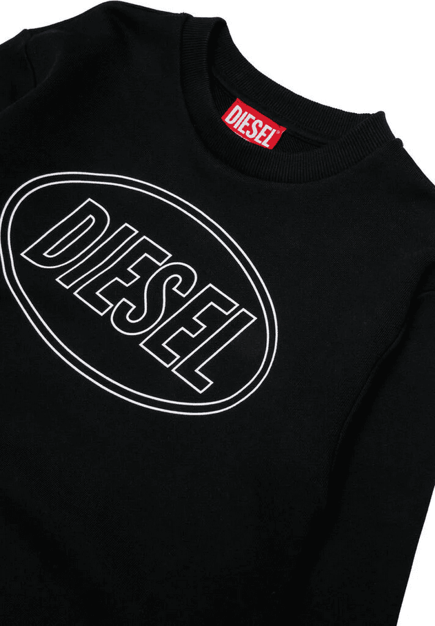DIESEL felpa con logo stampato bambino nero - 2