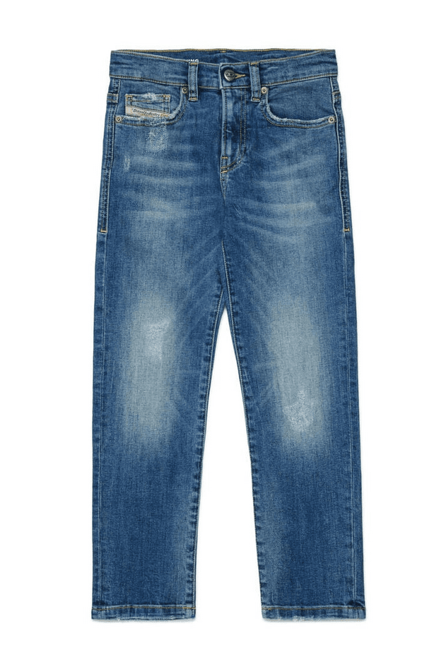 DIESEL jeans regular fit bambino blu medio - 5