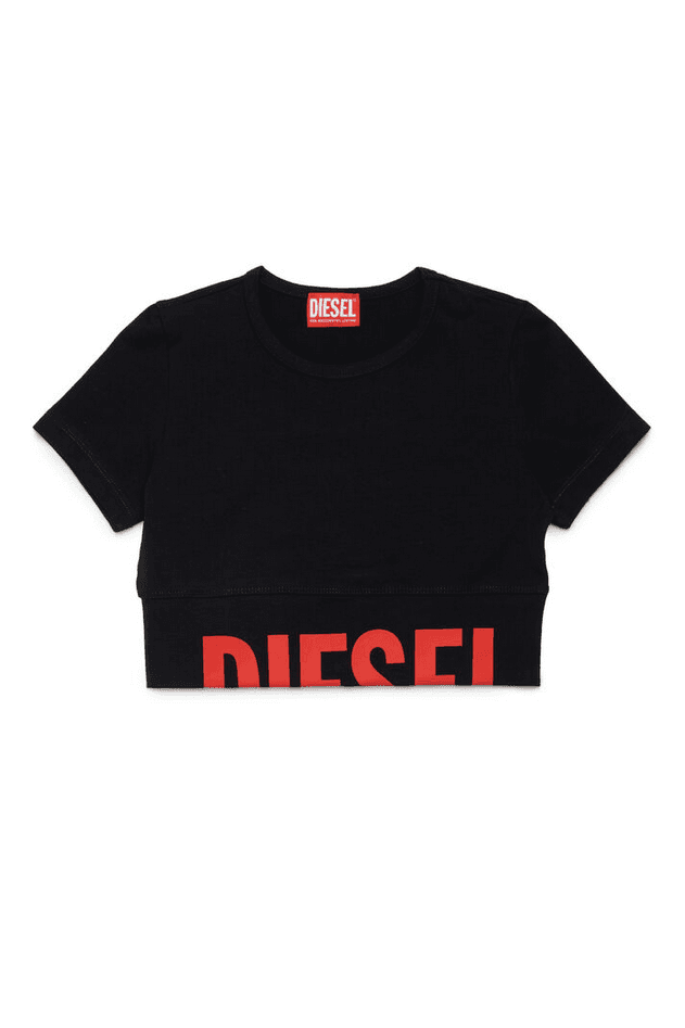 DIESEL t-shirt crop bambina nero - 5