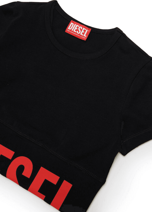 DIESEL t-shirt crop bambina nero - 2