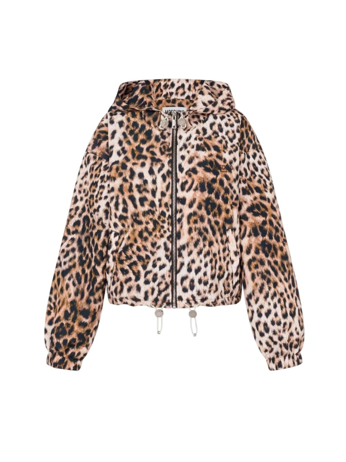 MOSCHINO JEANS giacche donna moschino jeans - capospalla lungo nylon stampa leopardo - marrone - 4