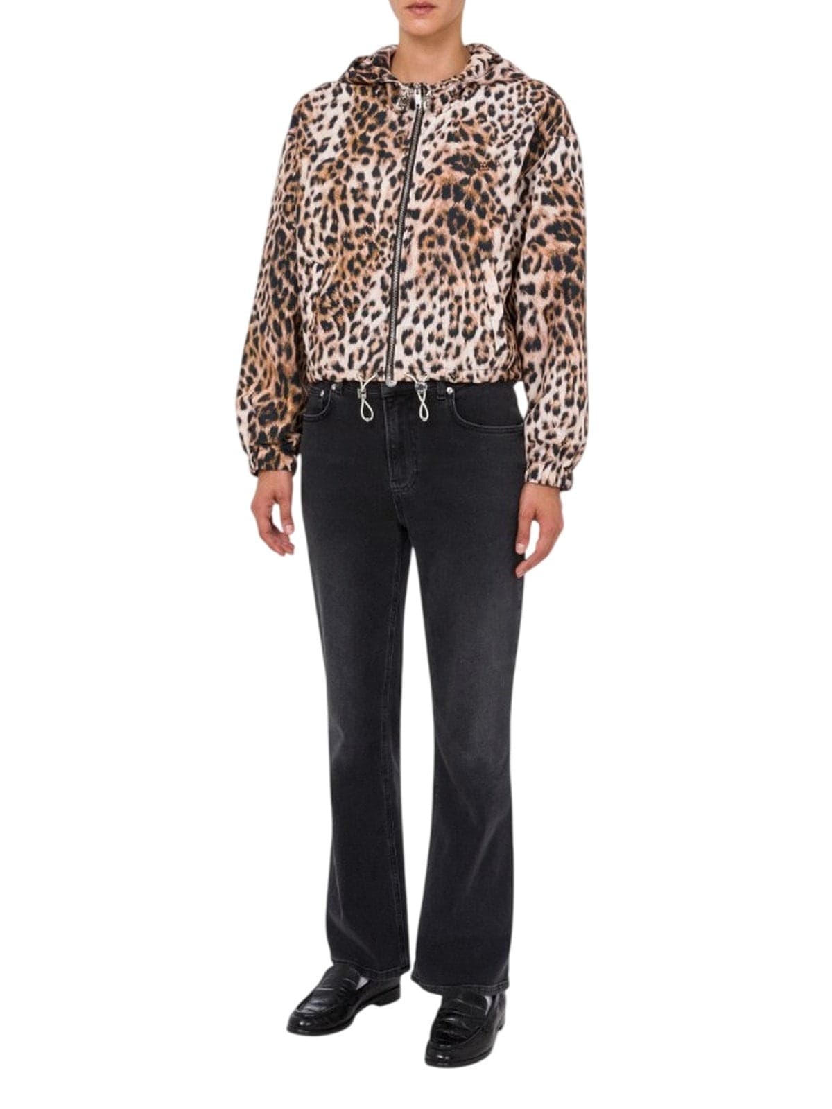 MOSCHINO JEANS giacche donna moschino jeans - capospalla lungo nylon stampa leopardo - marrone - 2