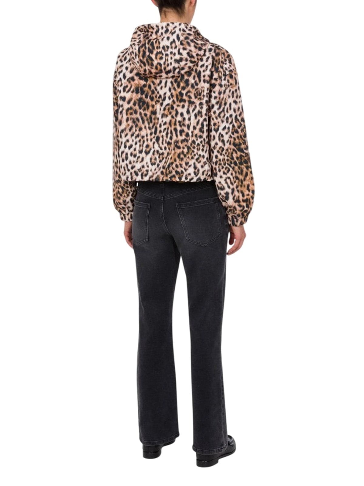 MOSCHINO JEANS giacche donna moschino jeans - capospalla lungo nylon stampa leopardo - marrone - 3
