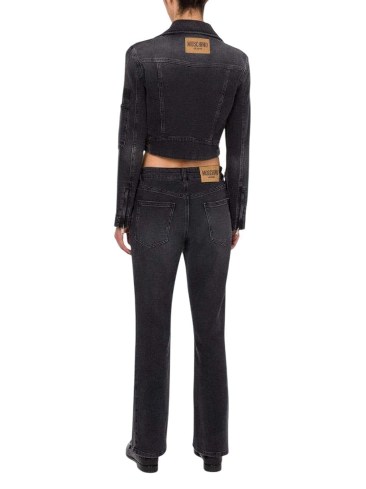 MOSCHINO JEANS giacche donna moschino jeans - giacca denim stretch10.5 oz - grigio - 3