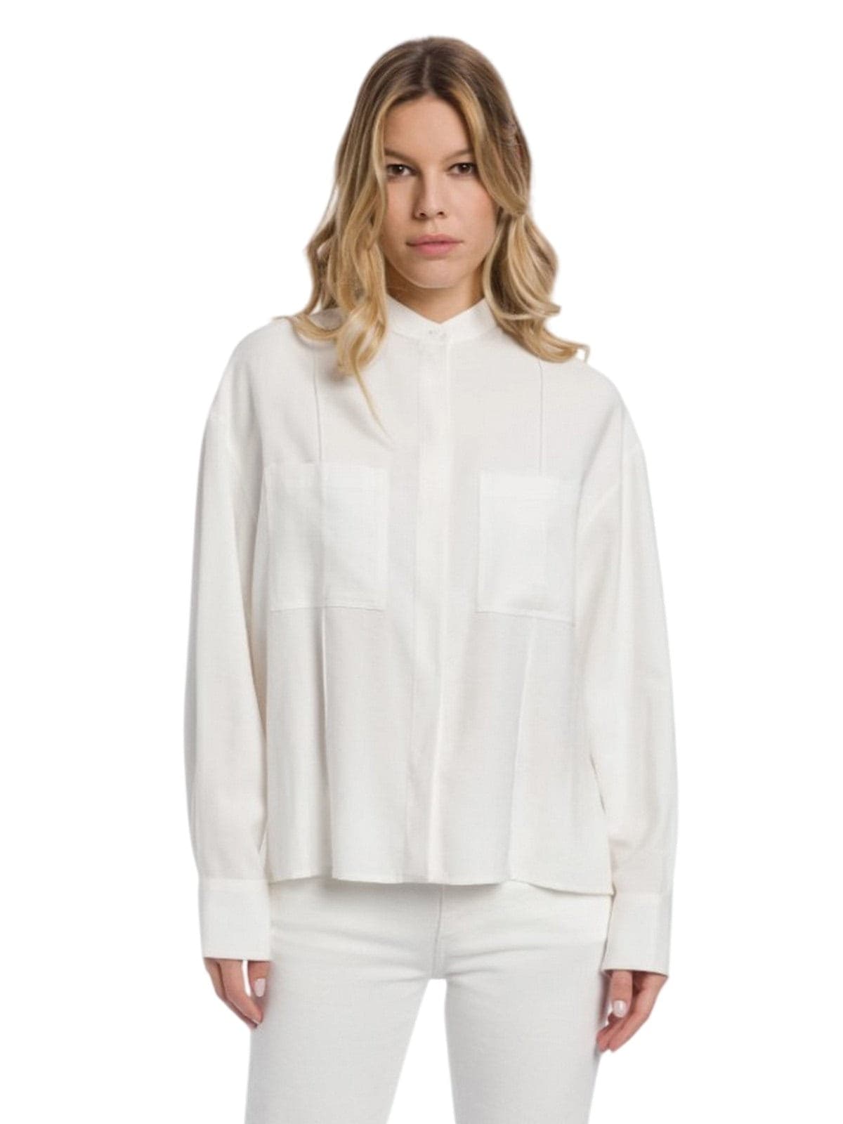 DONDUP camicie donna dondup - camicia in gabardina - bianco - 2