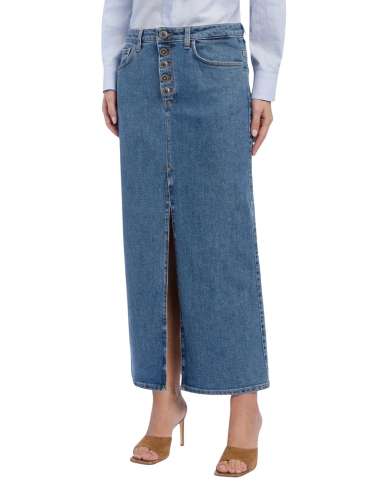 DONDUP gonne casual donna dondup - gonna regular in denim - blu - 2