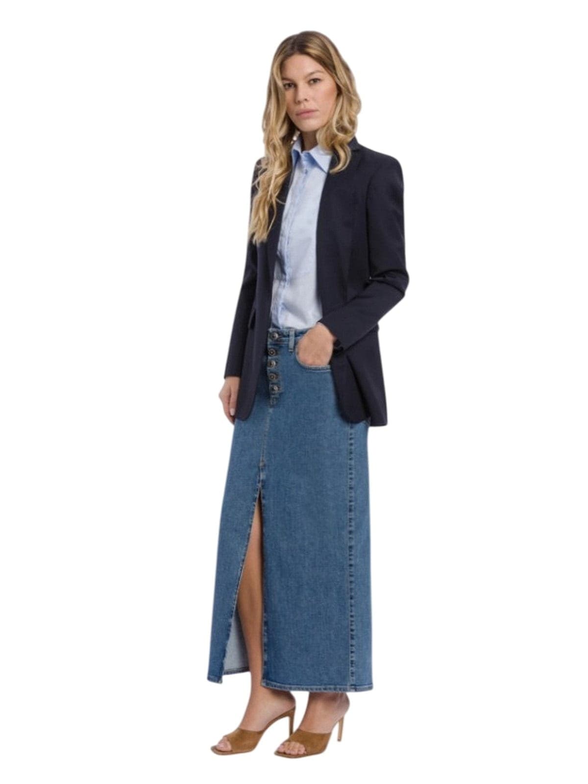 DONDUP gonne casual donna dondup - gonna regular in denim - blu - 4