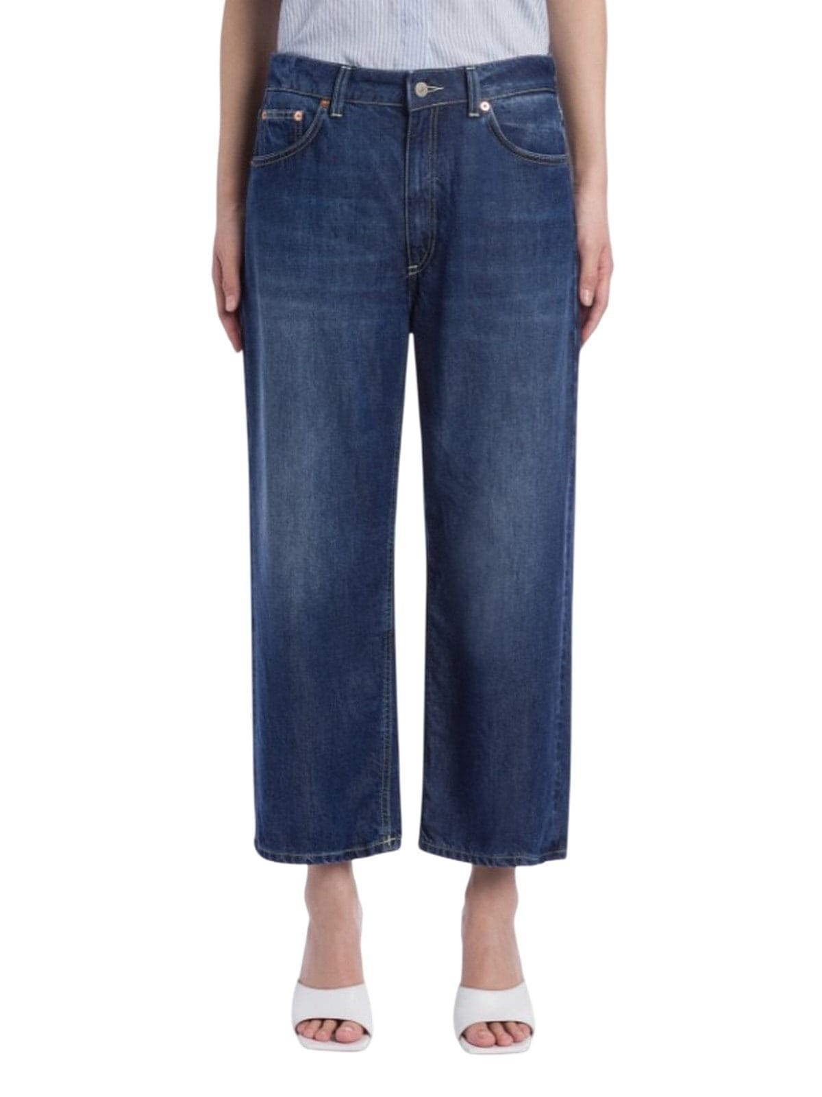 DONDUP jeans donna dondup - jeans 5 tasche wideleg tami - blu - 2