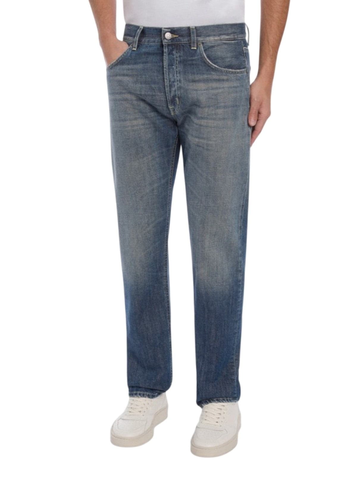 DONDUP jeans uomo dondup - jeans 5 tasche regular brayn - blu - 2