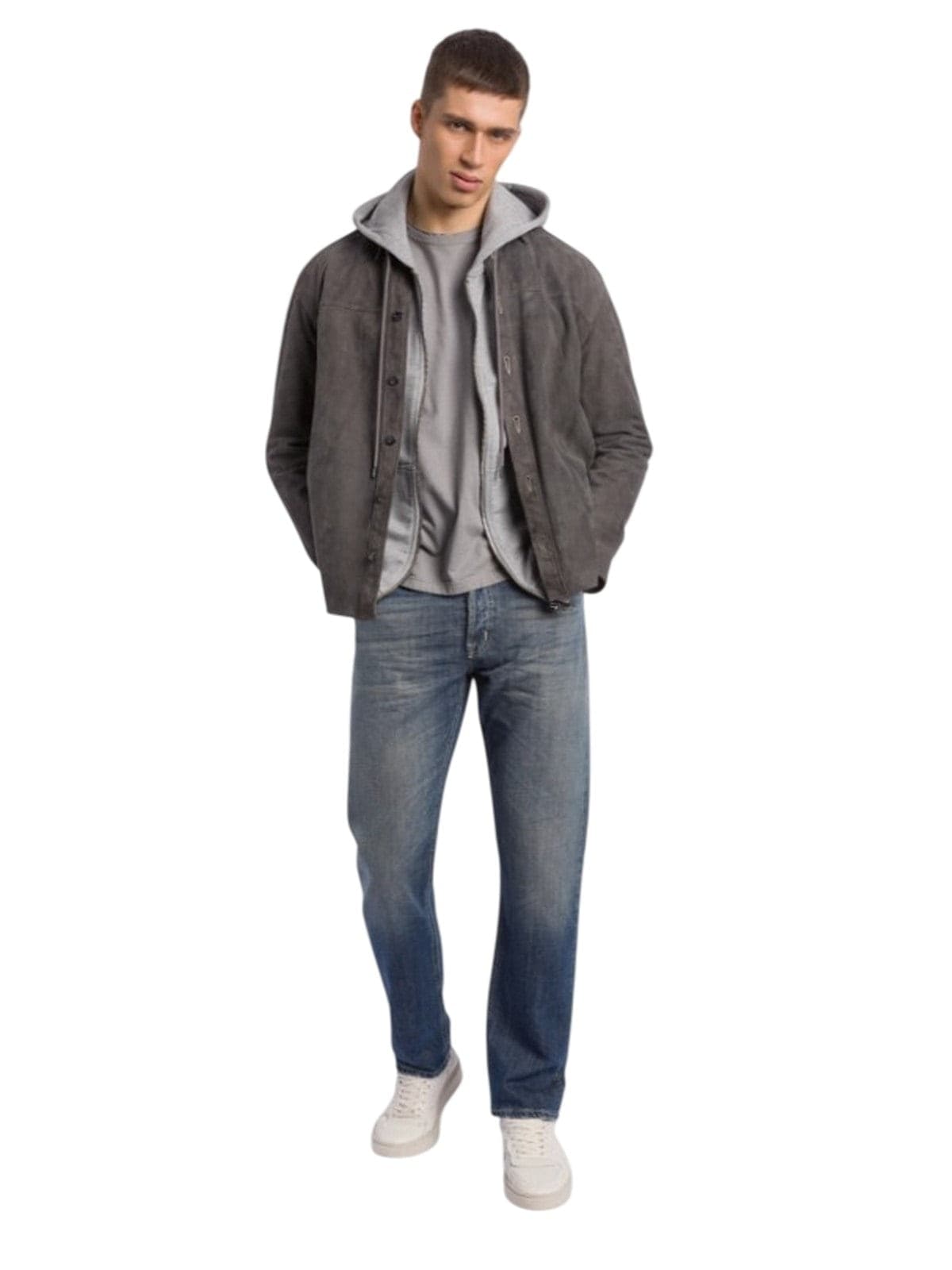 DONDUP jeans uomo dondup - jeans 5 tasche regular brayn - blu - 4