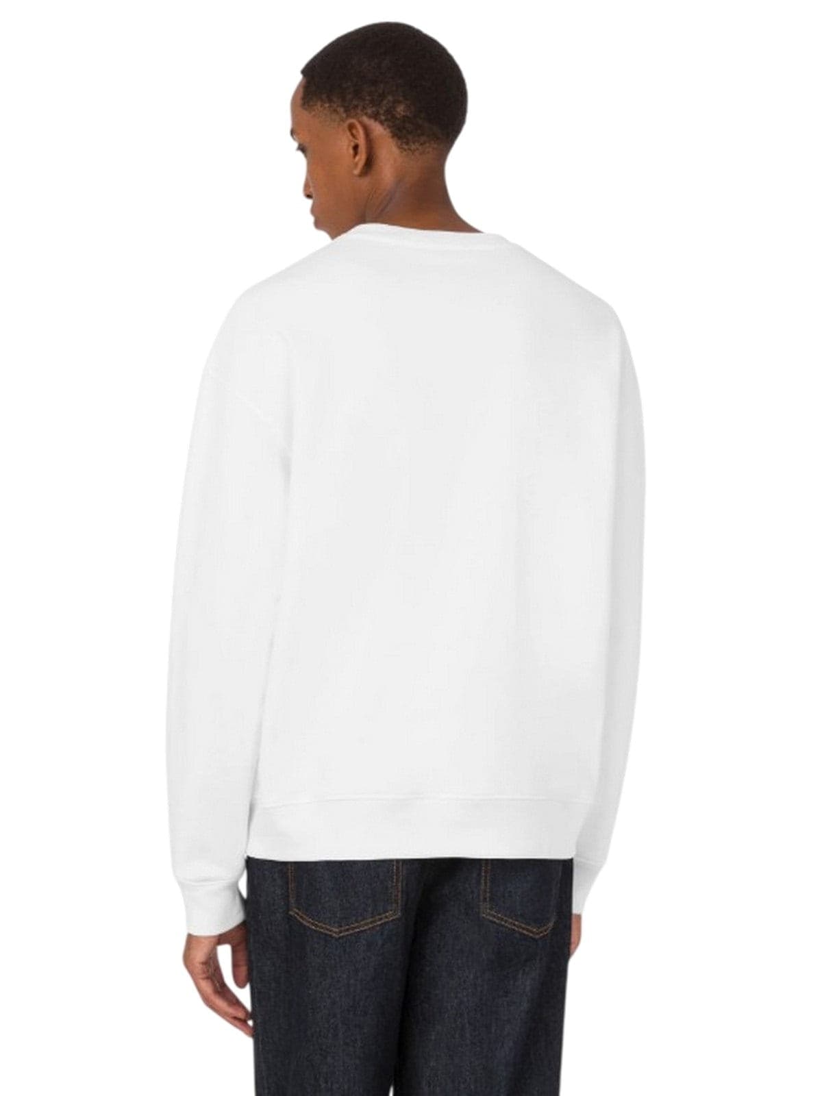 MOSCHINO JEANS felpe senza cappuccio uomo moschino jeans - felpa di cotone organico - bianco - 3