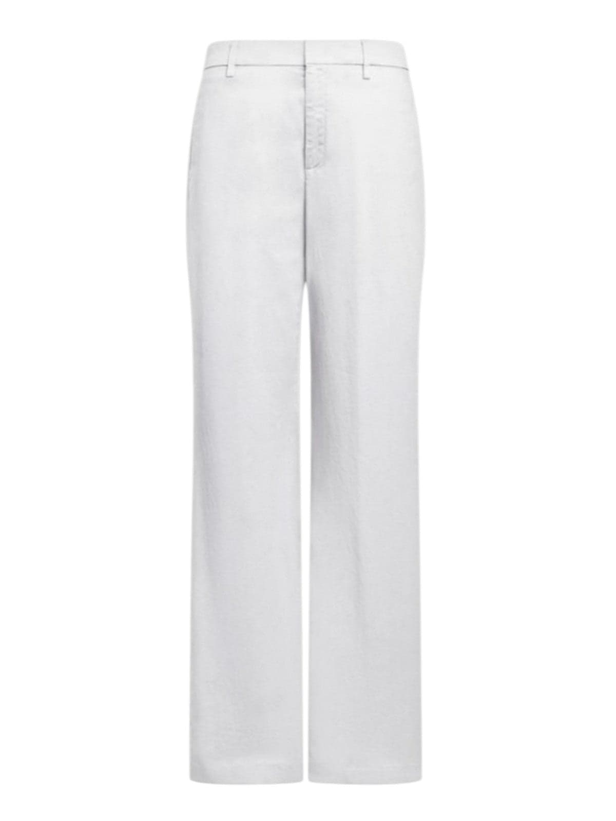 DONDUP pantaloni donna dondup - pantalone wide leg janice in gabarsdina - bianco - 5