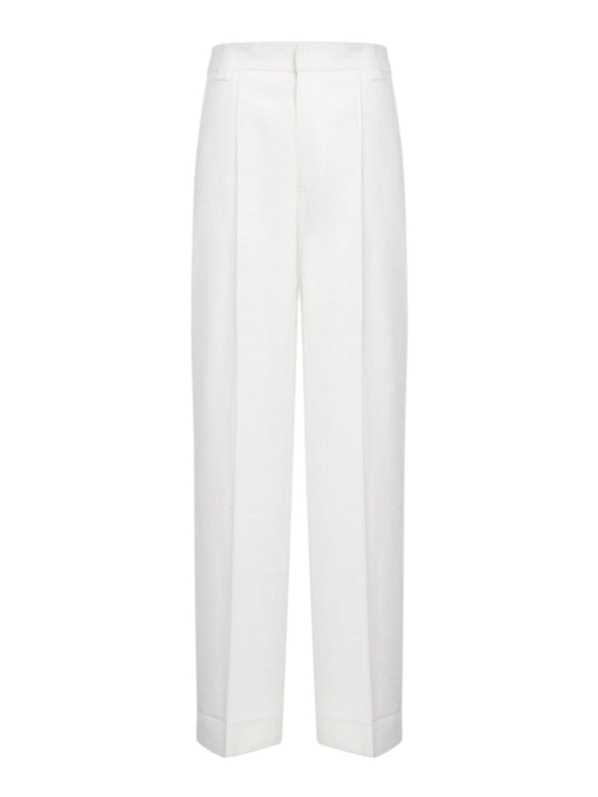DONDUP pantaloni donna dondup - pantalone wide leg chino - bianco - 5