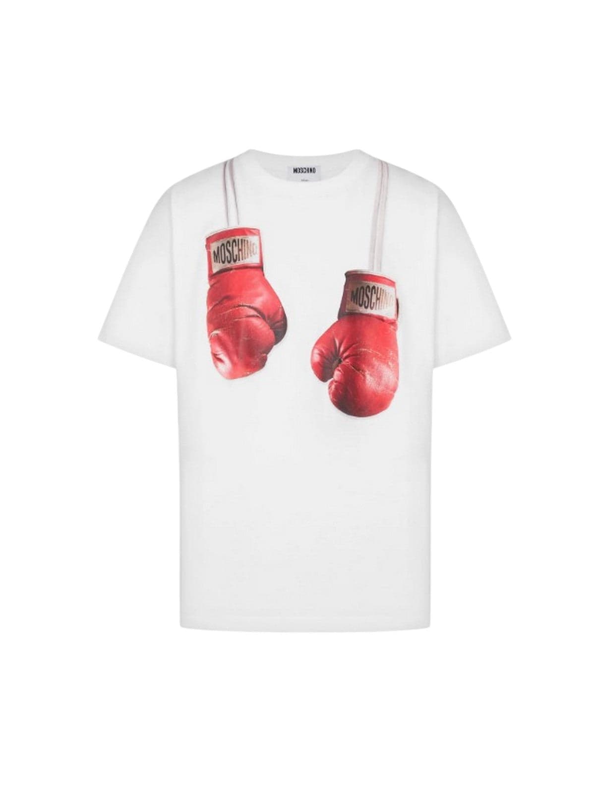moschino t-shirt uomo  - t-shirt jersey di cotone organico - bianco - 4