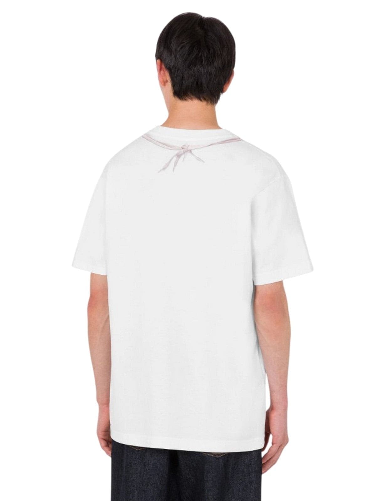 moschino t-shirt uomo  - t-shirt jersey di cotone organico - bianco - 3