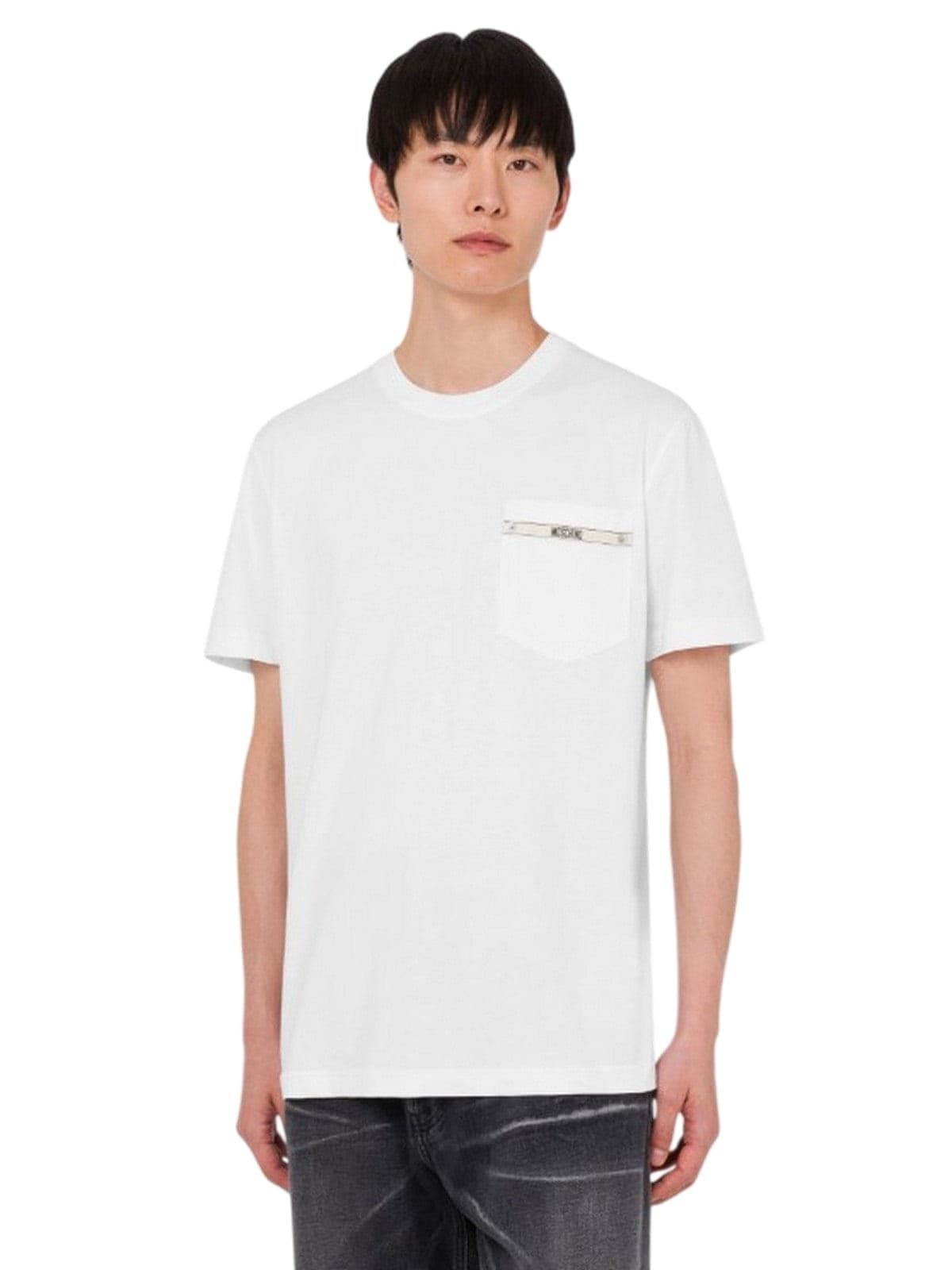 moschino t-shirt uomo  - t-shirt jersey di cotone organico - bianco - 2