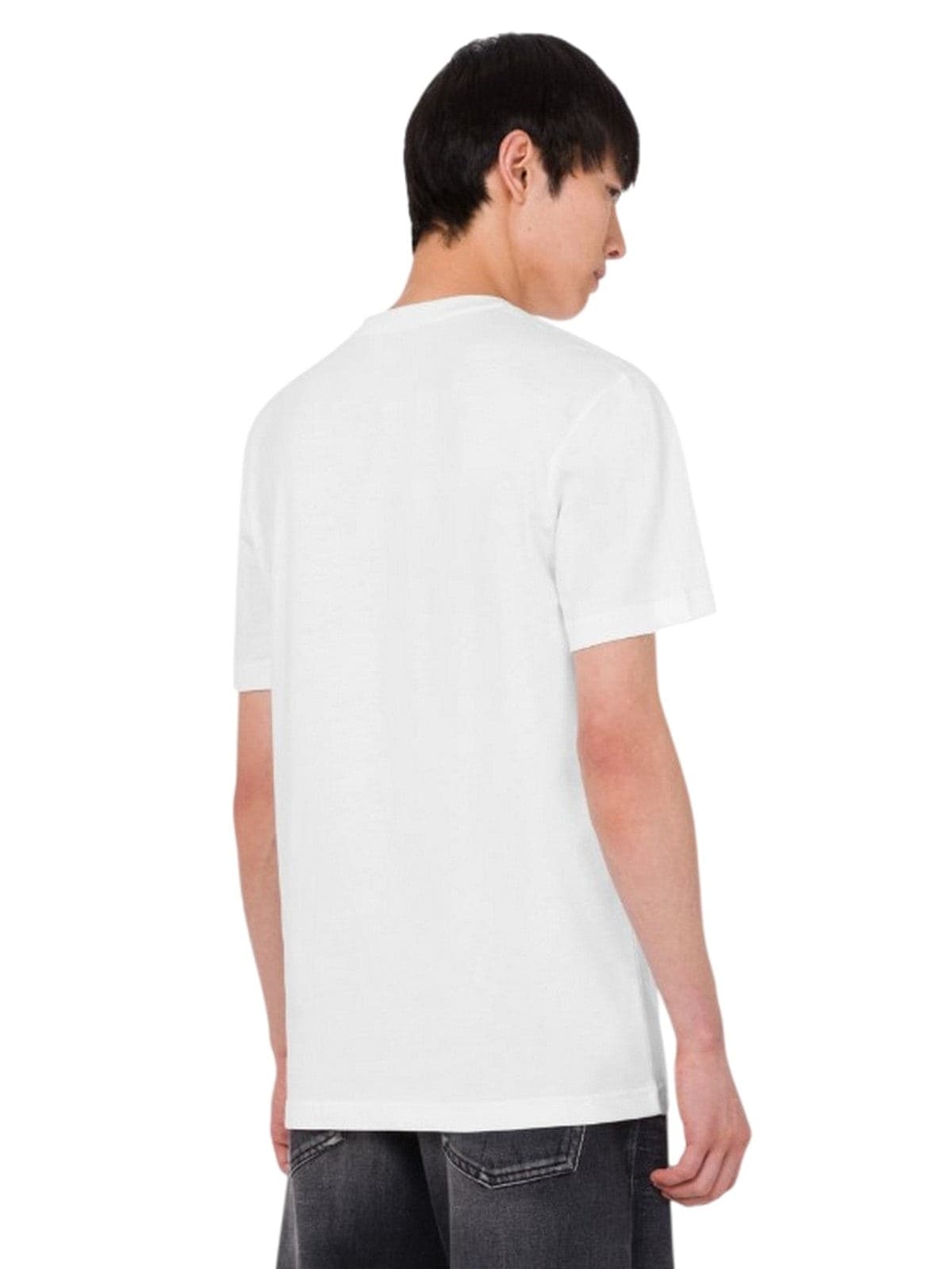 moschino t-shirt uomo  - t-shirt jersey di cotone organico - bianco - 3