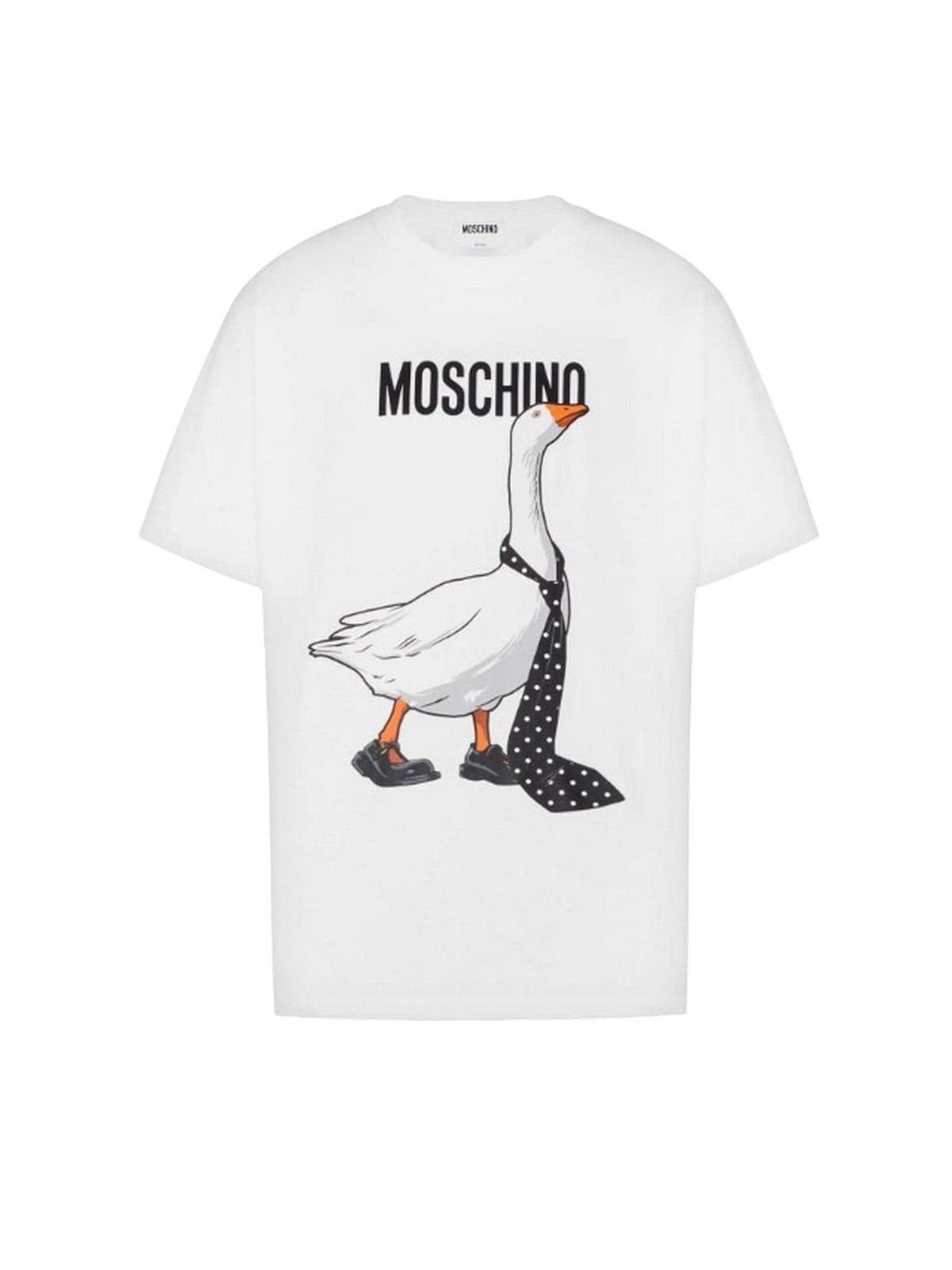 MOSCHINO JEANS t-shirt uomo moschino jeans - t-shirt jersey di cotone organico - bianco - 4
