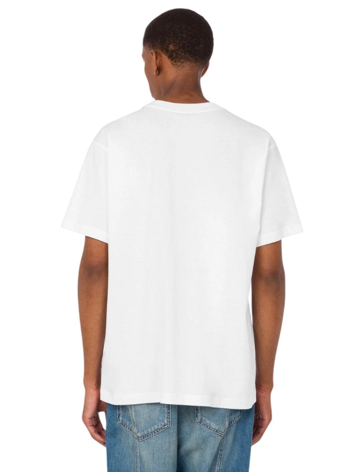 MOSCHINO JEANS t-shirt uomo moschino jeans - t-shirt jersey di cotone organico - bianco - 3