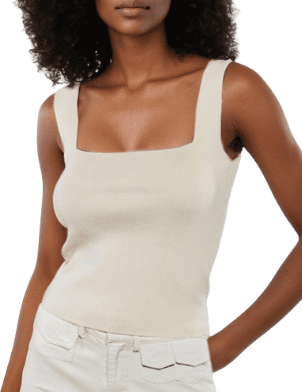 GOA GOA Goa Goa Top Donna Orla in Maglia a Costine Beige Elegante 15204049/443