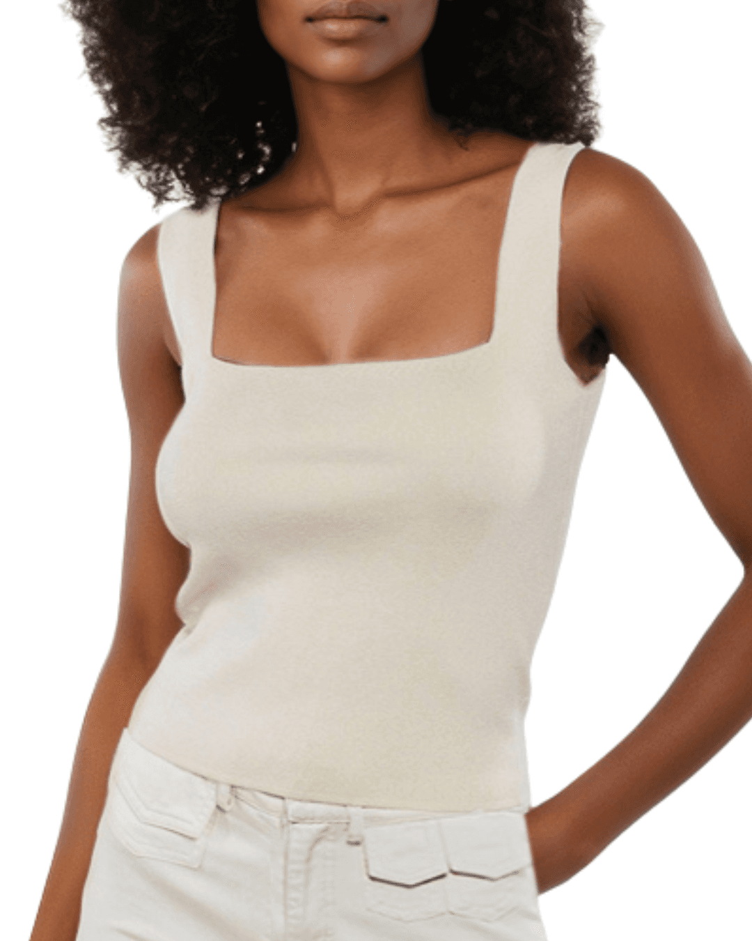 GOA GOA Goa Goa Top Donna Orla in Maglia a Costine Beige Elegante 15204049/443 - 2