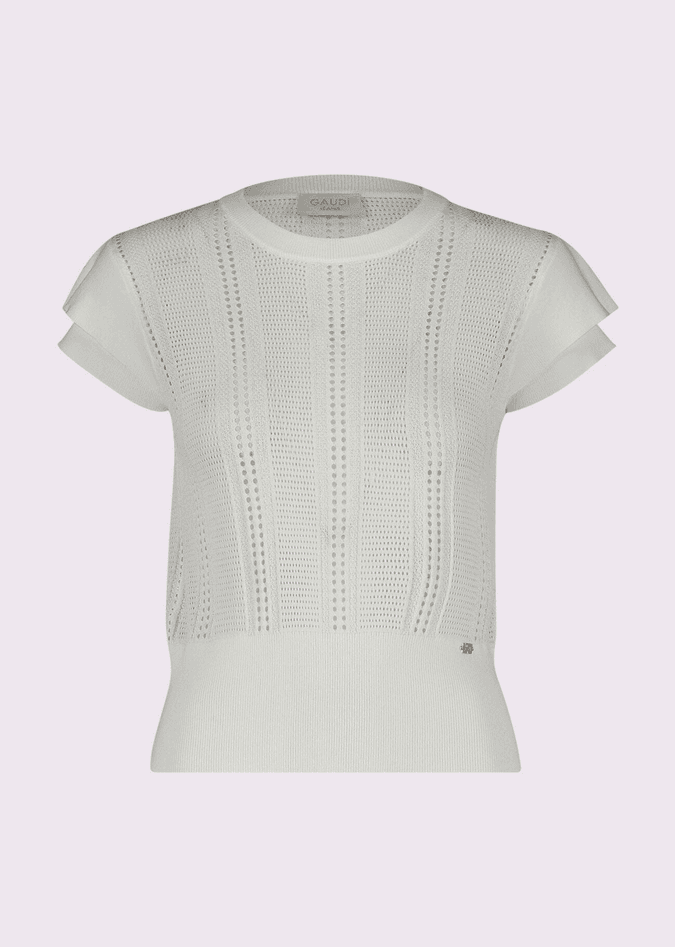 GAUDI maglia traforata donna bianco - 3