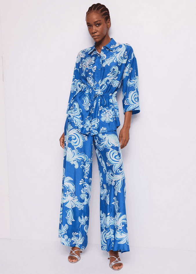 GAUDI pantalone con stampa donna blue - 6