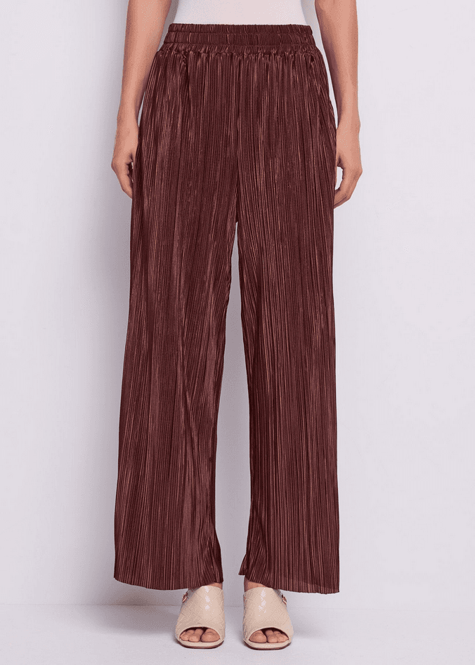 GAUDI pantalone plisse donna marrone - 5