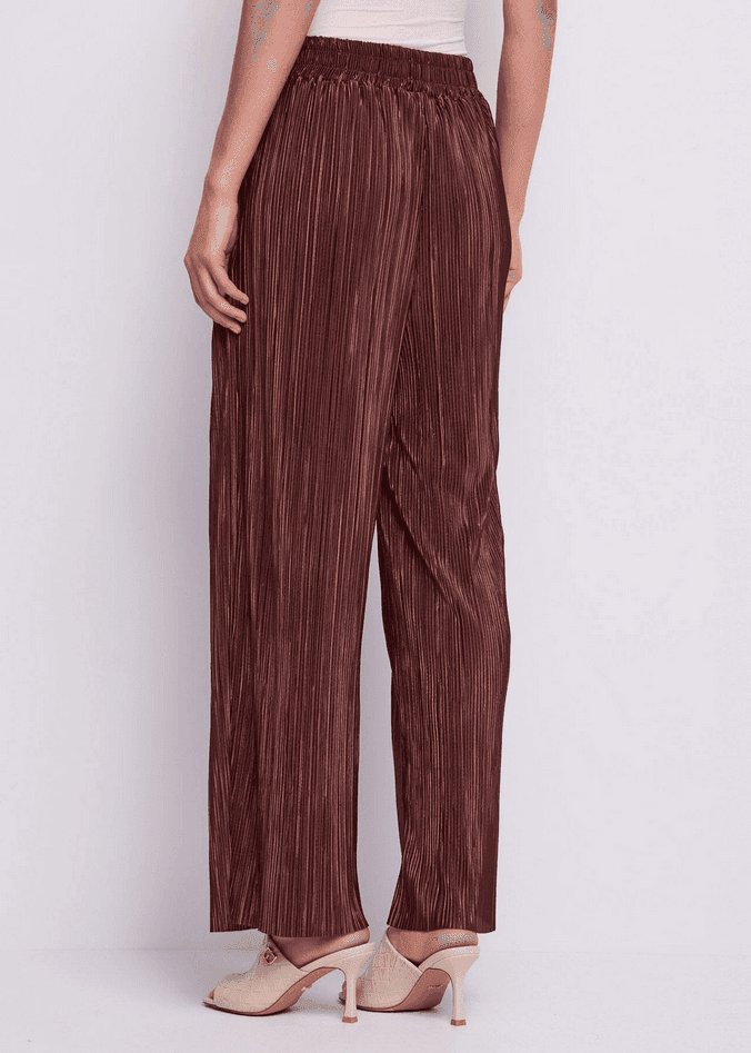 GAUDI pantalone plisse donna marrone - 3