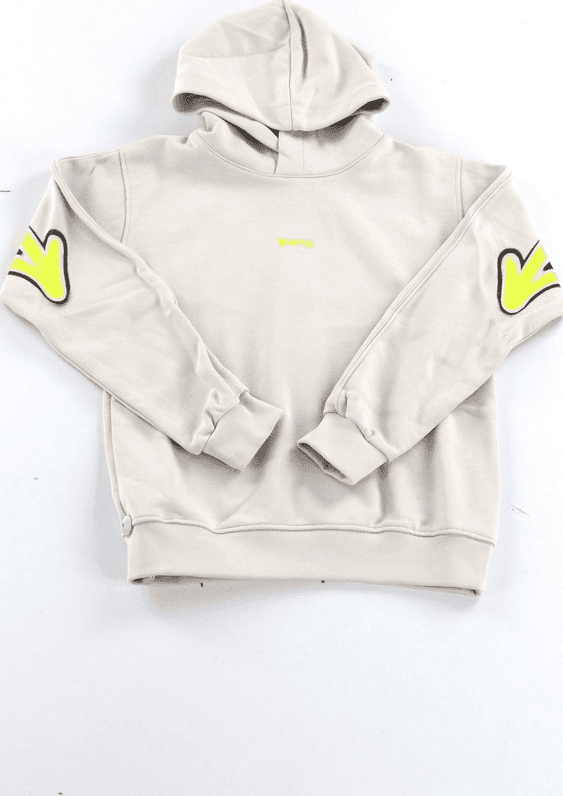 DISCLAIMER KIDS felpa con cappuccio bambino ghiaccio-lime - 3