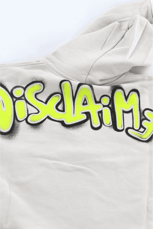 DISCLAIMER KIDS felpa con cappuccio bambino ghiaccio-lime - 2