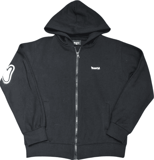 DISCLAIMER KIDS felpa con zip bambino nero-bianco - 3