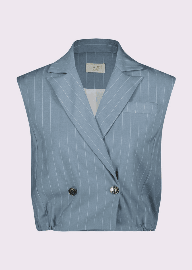 GAUDI gilet doppiopetto donna azzurro - 7