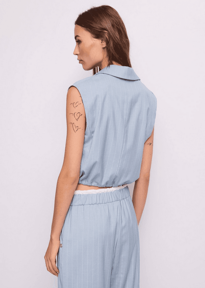 GAUDI gilet doppiopetto donna azzurro - 5
