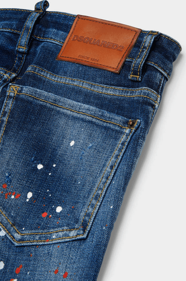 Dsquared jeans bambino blue denim - 4