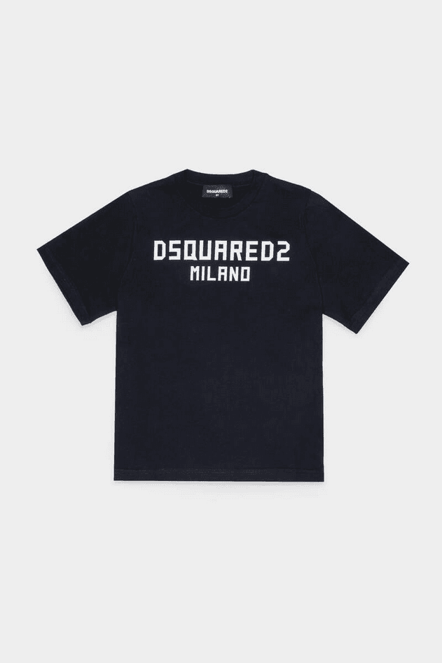 Dsquared t-shirt con lettering bambino nero - 4