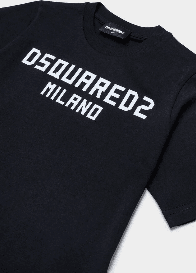 Dsquared t-shirt con lettering bambino nero - 2
