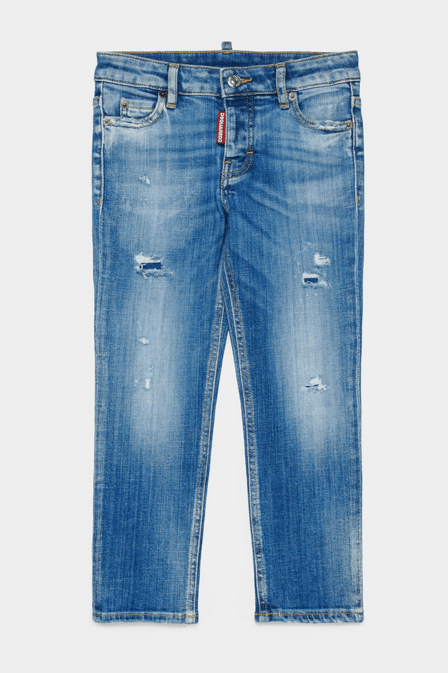 Dsquared jeans bambina blue denim - 5