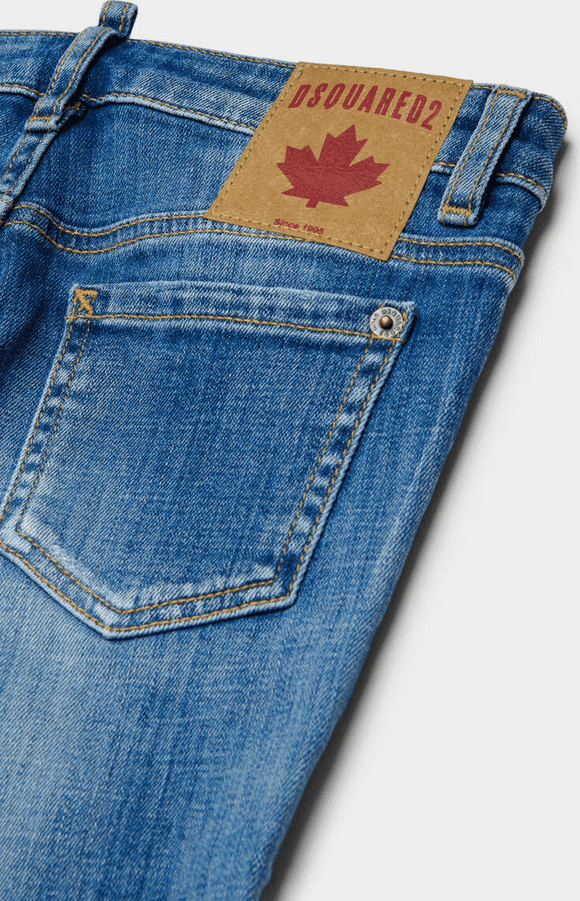 Dsquared jeans bambina blue denim - 4