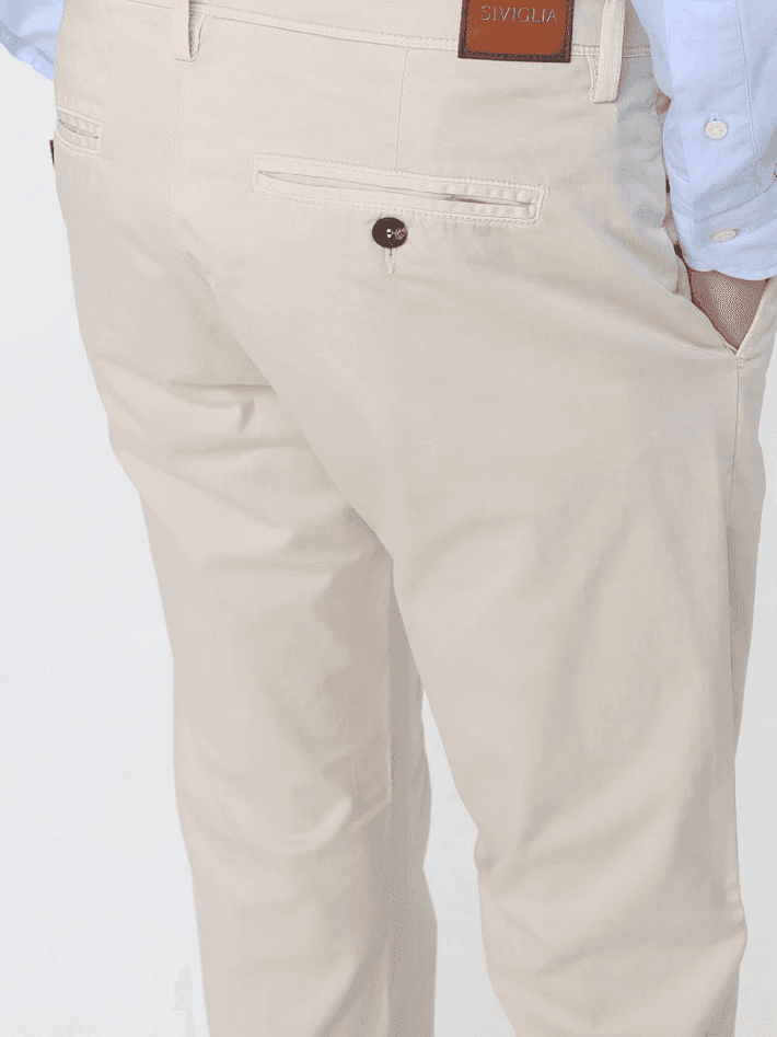 Siviglia pantalone chino uomo beige - 3