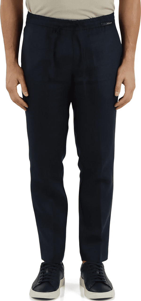 MICHAEL COAL pantalone in lino uomo blu - 4