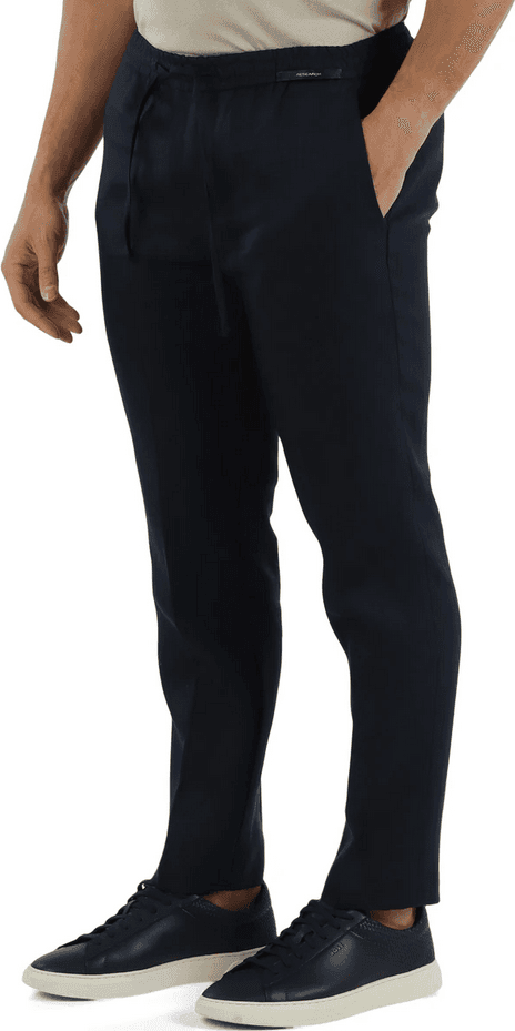 MICHAEL COAL pantalone in lino uomo blu - 2