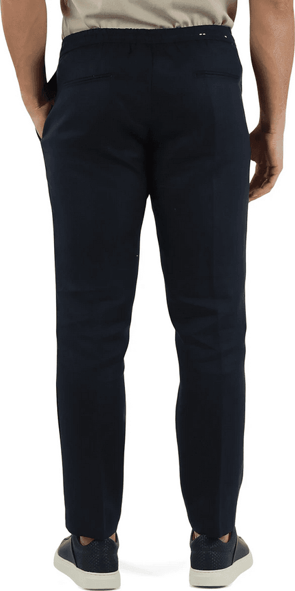 MICHAEL COAL pantalone in lino uomo blu - 3