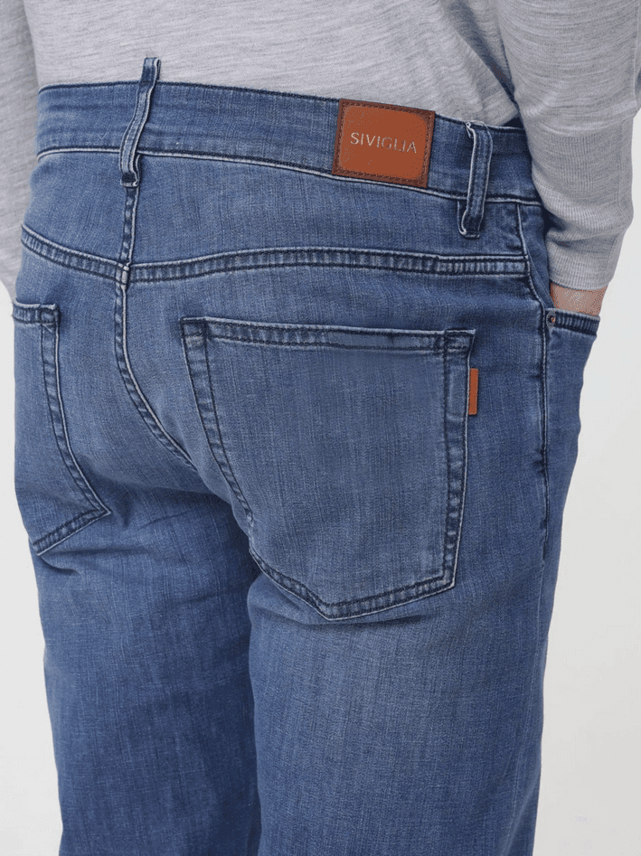 Siviglia jeans slim fit uomo denim leggero - 4
