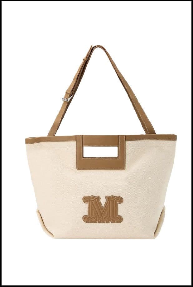 MAX MARA borsa beachwear donna cammello